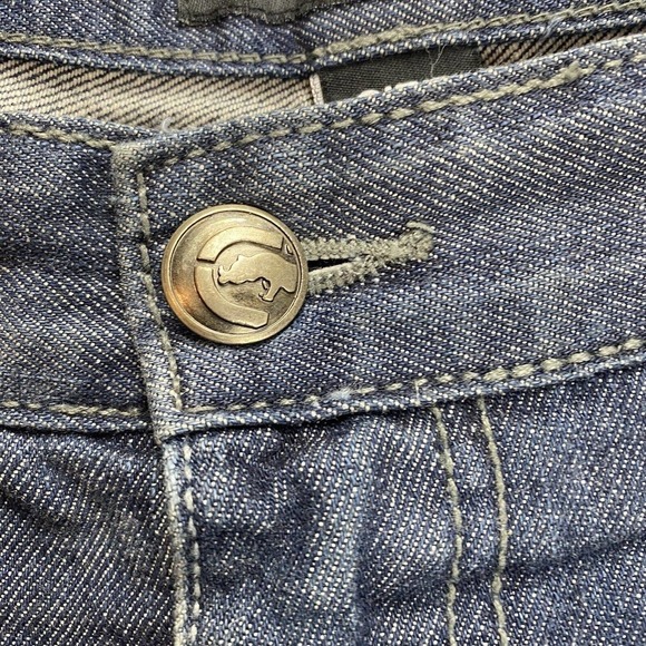 Vintage y2k Ecko Unltd Shorts Men 40 Baggy Fit Blue Streetwear Hip Hop Skater - Picture 6 of 16